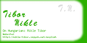 tibor mikle business card